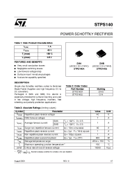 Datasheet STPS140 manufacturer STMicroelectronics